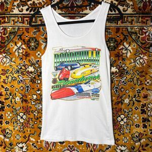 2013 Bonneville Speed Week Race Car Streamliner Silk Screen Graphic Tank sz XS/S